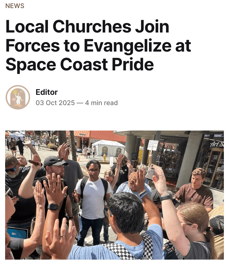 A Rainbow Appears Over Melbourne City Hall During Prayer Outreach +  Stand For Life THIS SUNDAY
