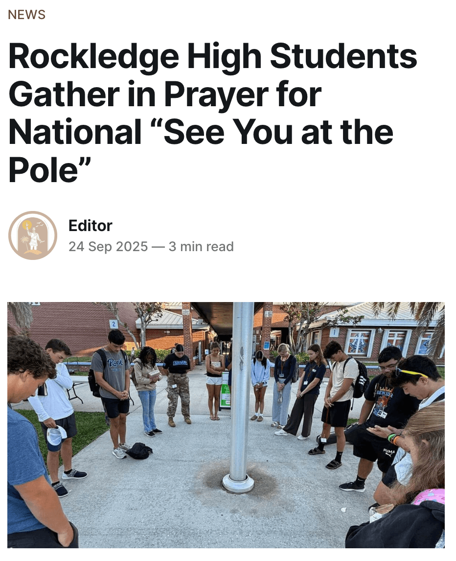 A Rainbow Appears Over Melbourne City Hall During Prayer Outreach +  Stand For Life THIS SUNDAY