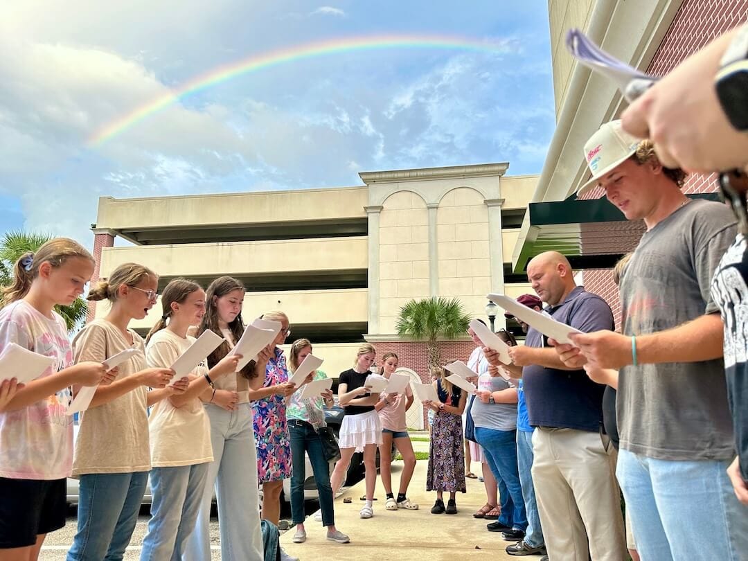 Rainbow Appears During Community Psalm Sing at Melbourne City Hall